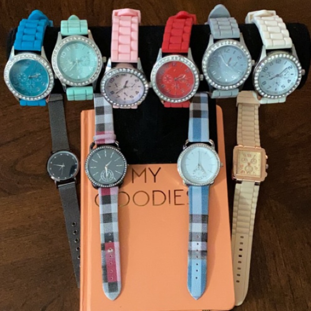 10 Assorted Watches with Stand